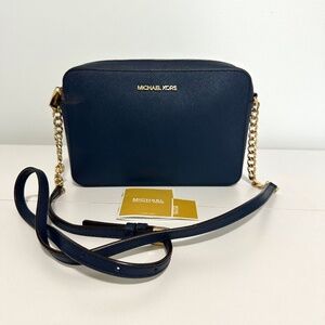 Michael Kors Jet Set Large Saffiano Leather Crossbody Bag